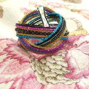 Boho Beaded Cuff Bracelet